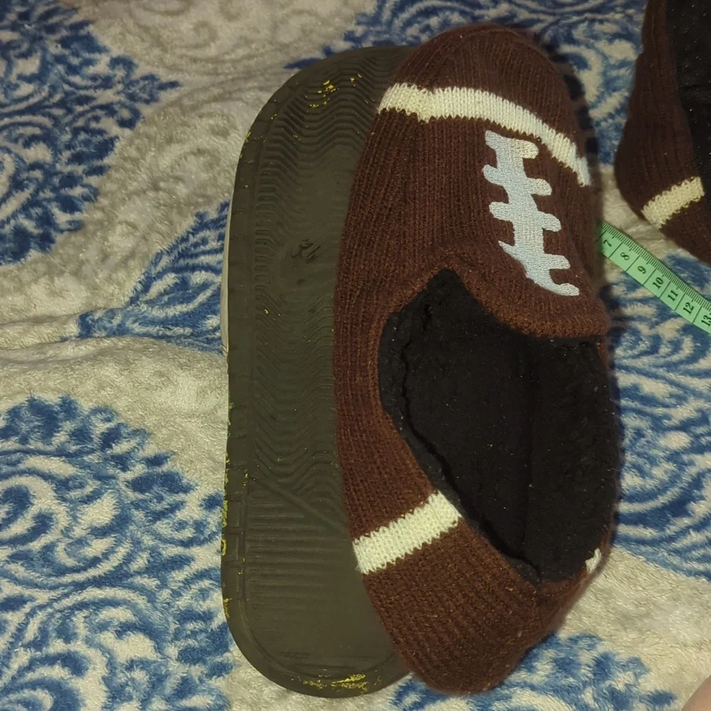Soft Stretchy Football Slippers Large? Unisex